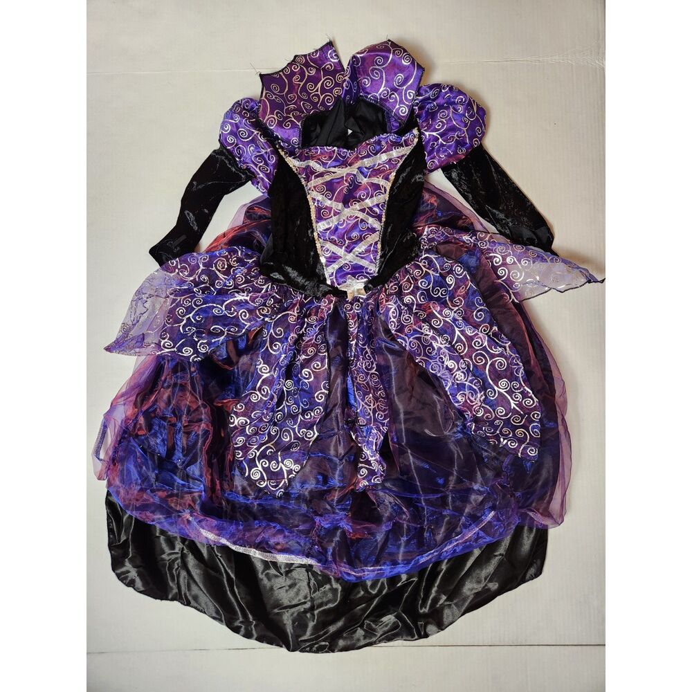 Halloween Witch Outfit Youth Small Black Purple Costume Dress Up Pretend Play